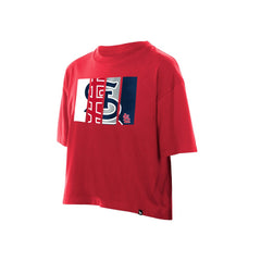 St. Louis Cardinals New Era Women's Boxy Foil Logo T-Shirt - MLB