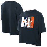 Houston Astros New Era Women's Boxy Foil Logo T-Shirt - MLB