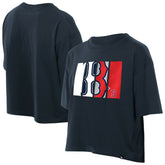 Boston Red Sox New Era Women's Boxy Foil Logo T-Shirt - MLB