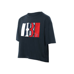 Boston Red Sox New Era Women's Boxy Foil Logo T-Shirt - MLB