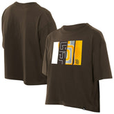 San Diego Padres New Era Women's Boxy Foil Logo T-Shirt - MLB
