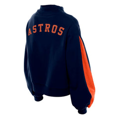Houston Astros New Era Women's Mock Neck Balloon Sleeve Sweatshirt - MLB