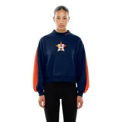 Houston Astros New Era Women's Mock Neck Balloon Sleeve Sweatshirt - MLB