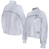 New Era Philadelphia Eagles Female Adult White Functional Fandom Quarter-Zip Sweatshirt | NFL