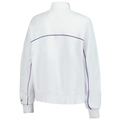 New Era Minnesota Vikings Female Adult White Functional Fandom Quarter-Zip Sweatshirt | NFL