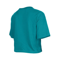 Miami Dolphins New Era Girl's Flip Sequin Boxy T-Shirt Aqua | NFL