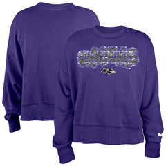 Baltimore Ravens New Era Girl's Flip Sequin Sweatshirt Purple | NFL