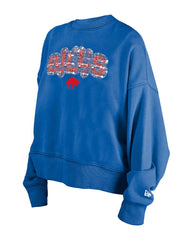 Buffalo Bills New Era Girl's Flip Sequin Sweatshirt Royal | NFL