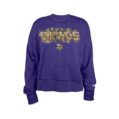 Minnesota Vikings New Era Girl's Flip Sequin Sweatshirt Purple | NFL