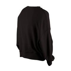 Pittsburgh Steelers New Era Women's Oversized Throwback Mineral Wash Crew Neck Sweatshirt Black | NFL