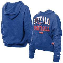 Buffalo Bills New Era Women's Throwback Boxy Hoodie Sweatshirt Royal | NFL