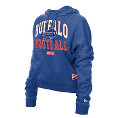 Buffalo Bills New Era Women's Throwback Boxy Hoodie Sweatshirt Royal | NFL