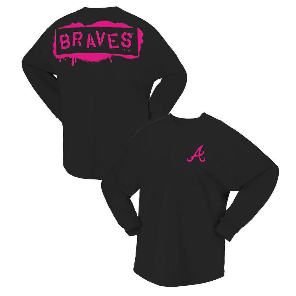 Atlanta Braves Fanatics Women's Neon Jersey Long Sleeve T-Shirt - MLB