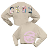 Chicago Cubs Fanatics Women's Floral Preppy Cropped Long Sleeve T-Shirt - MLB
