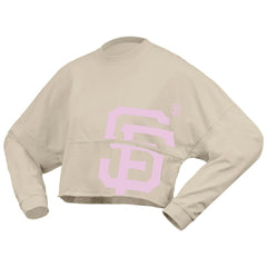San Francisco Giants Fanatics Women's Floral Preppy Cropped Long Sleeve T-Shirt - MLB
