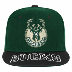 Milwaukee Bucks Outerstuff Youth Two-Tone Snapback Hat Hunter Green/Black - NBA