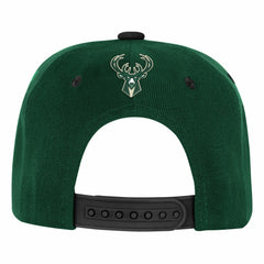 Milwaukee Bucks Outerstuff Youth Two-Tone Snapback Hat Hunter Green/Black - NBA
