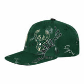Milwaukee Bucks Outerstuff Youth Street Hooper Allover Print Snapback Hat Hunter Green - NBA
