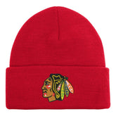 Chicago Blackhawks Outerstuff Youth 2.0 Essential Cuffed Knit Hat - Red - NHL