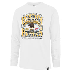 Boston Bruins '47 Centennial Game Long Sleeve T-Shirt - White - NHL