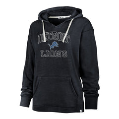 Detroit Lions '47 Women's Plus Size Clarity Kennedy Pullover Hoodie Navy | 47 brand