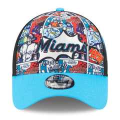 Miami Marlins New Era Youth 2025 MLB Diamond Hero Edition A-Frame 9FORTY Adjustable Hat - MLB