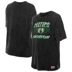 Boston Celtics Women's Throwback Mineral Wash Oversized T-Shirt Black - NBA