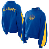 Golden State Warriors Women's Sport Night Balloon Sleeves Sweatshirt Royal - NBA