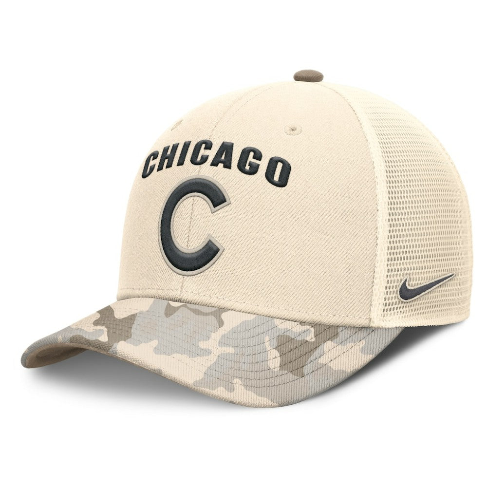 Chicago Cubs Nike Camo Natural Pack Rise Adjustable Trucker Hat - MLB