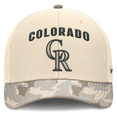 Colorado Rockies Nike Camo Natural Pack Rise Adjustable Trucker Hat - MLB
