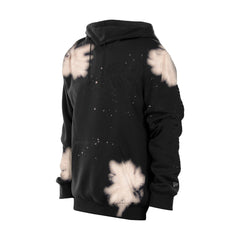 New York Knicks Injection Bleached Out Raw Edge Hoodie Black - NBA