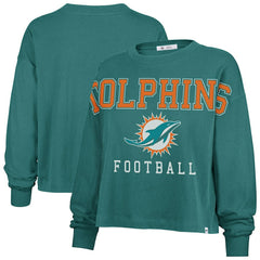 Miami Dolphins '47 Women's Outreach City Oversized Long Sleeve T-Shirt Aqua | 47 brand