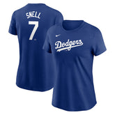 Blake Snell Los Angeles Dodgers Nike Women's Cooperstown Collection Fuse Name & Number T-Shirt - MLB