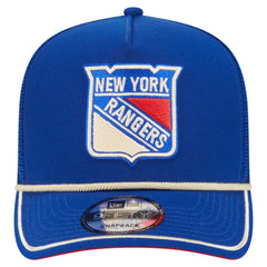New York Rangers New Era Vintage Team Rope A-Frame 9FIFTY Snapback Hat - Blue - NHL