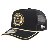 Boston Bruins New Era Vintage Team Rope A-Frame 9FIFTY Snapback Hat - Black - NHL