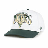 Milwaukee Bucks '47 Tribute Two-Tone Hitch Adjustable Hat White/Hunter Green - NBA