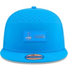 Detroit Lions New Era 2025 Sideline Throwback Split Panel 9FIFTY Snapback Hat Blue | NFL