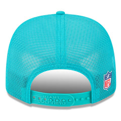 Miami Dolphins New Era 2025 Sideline 9SEVENTY Trucker Adjustable Hat Aqua | NFL