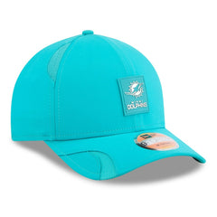 Miami Dolphins New Era 2025 Sideline M-Crown 9FORTY Adjustable Hat Aqua | NFL