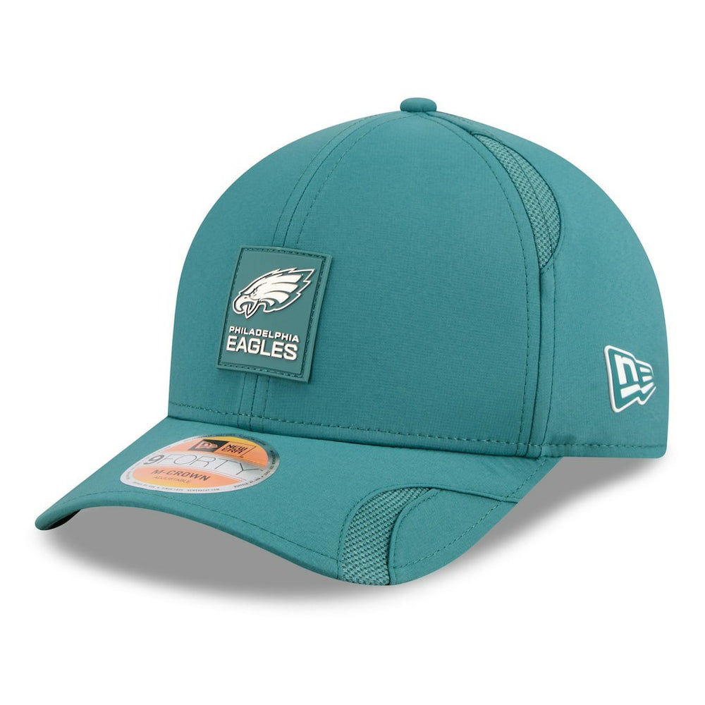 Philadelphia Eagles New Era 2025 Sideline M-Crown 9FORTY Adjustable Hat Midnight Green | NFL