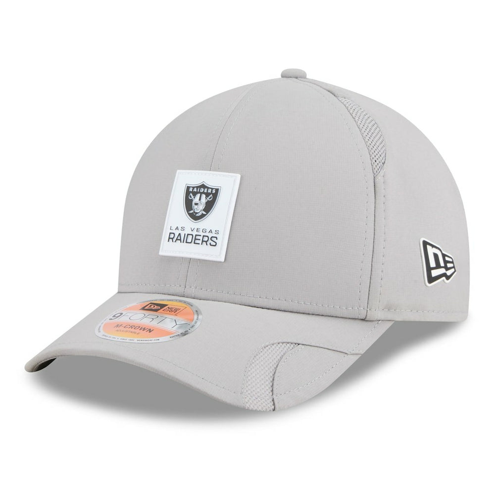 Las Vegas Raiders New Era 2025 Sideline M-Crown 9FORTY Adjustable Hat Gray | NFL
