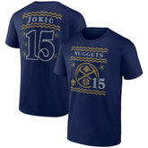 Nikola Jokic Denver Nuggets Ugly Sweater Name & Number T-Shirt Navy - NBA