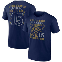Nikola Jokic Denver Nuggets Ugly Sweater Name & Number T-Shirt Navy - NBA