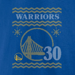 Stephen Curry Golden State Warriors Ugly Sweater Name & Number T-Shirt Royal - NBA
