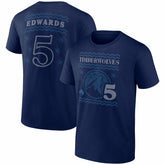 Anthony Edwards Minnesota Timberwolves Ugly Sweater Name & Number T-Shirt Navy - NBA