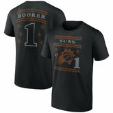 Devin Booker Phoenix Suns Ugly Sweater Name & Number T-Shirt Black - NBA