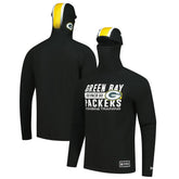 Green Bay Packers New Era Functional Fandom Balaclava Helmet Stripe Tri-Blend Hoodie Black | NFL