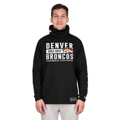 Denver Broncos New Era Functional Fandom Balaclava Helmet Stripe Tri-Blend Hoodie Black | NFL