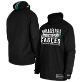 Philadelphia Eagles New Era Functional Fandom Balaclava Helmet Stripe Tri-Blend Hoodie Black | NFL