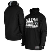 Las Vegas Raiders New Era Functional Fandom Balaclava Helmet Stripe Tri-Blend Hoodie Black | NFL